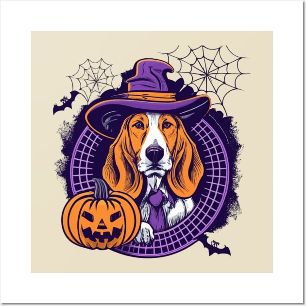 Basset Hound Pumpkin Wall Art by BukovskyART